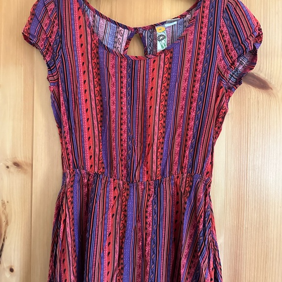 Bohemian Mini Dress with pockets size small - Picture 2 of 4